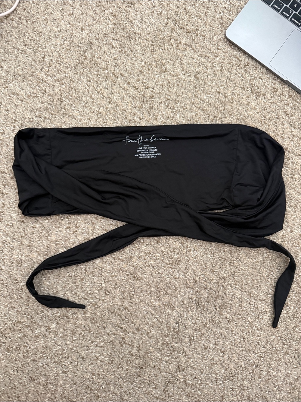 437 tie swim top